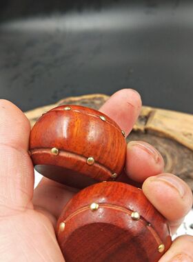 紫光檀手球 小鼓手捻 手球 木质工艺品 檀木手把件地摊工艺品