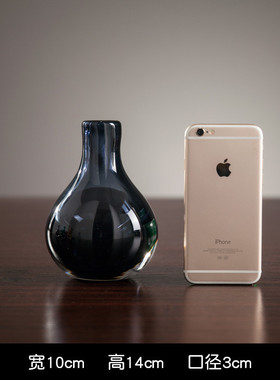 北欧现代吹制玻璃小花瓶客厅家居插花ins装饰花器装饰摆件