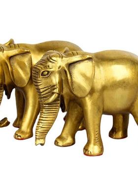 批发黄铜大象摆件吸水铜开业一对家居店铺乔迁象装饰工艺礼品摆设