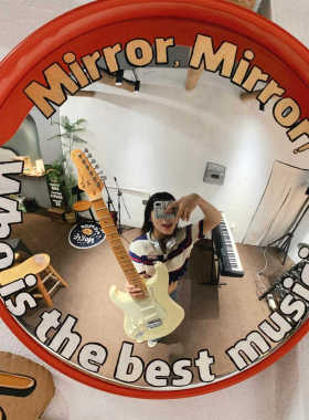 彩绘凹凸镜diy装饰摆件墙上搞怪设计感居家拍照小道具出租房改造