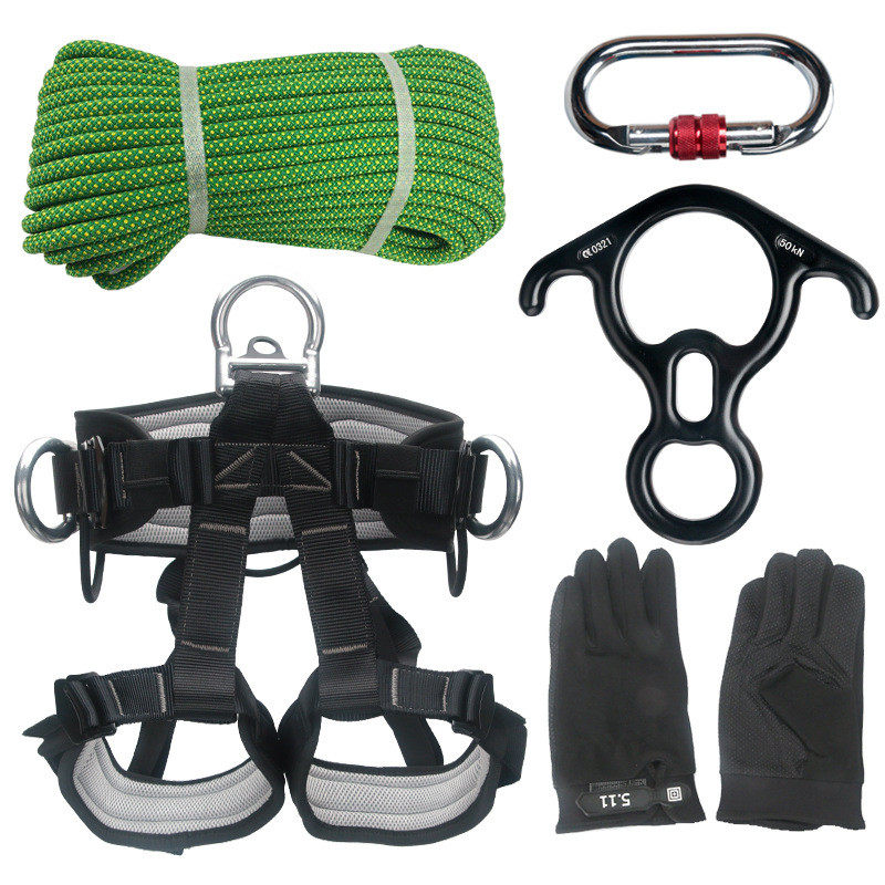 中再户外速降套装登山攀岩高空作业安全带套装上升下降速降器套装,淘宝优惠券,粉丝福利购,淘宝优惠卷