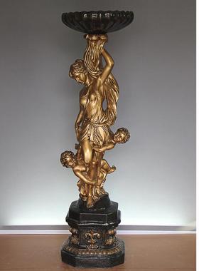 欧式家居摆件客厅落地装饰品摆设电视柜楼梯口走廊人物雕塑工艺品