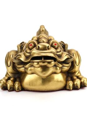 厂家批发三足铜金蟾独角金蟾摆件客厅办公室家居装饰