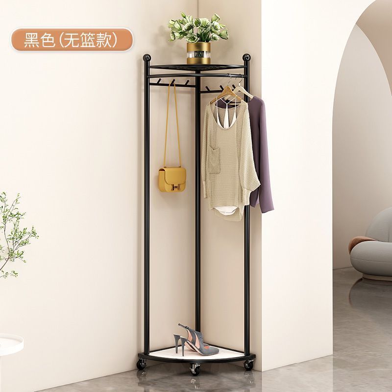 轻奢衣帽架挂衣架落地杆式卧室房间三角衣服挂架置衣架小型收纳架 - 图0