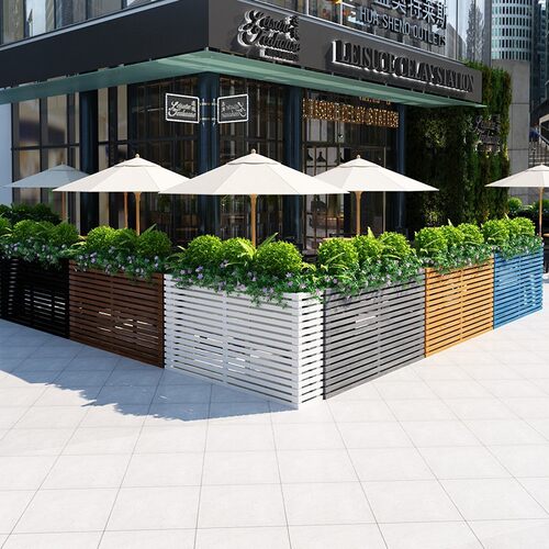 l*户外商业街长方形花槽护栏广场外花花箱组合室外餐厅隔断围栏摆 - 图0
