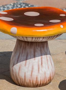 vhm7批发雕塑庭院花园幼儿园林景观小区装饰摆件户外玻璃钢蘑菇桌