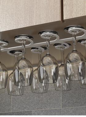 创意蝴蝶红酒杯架悬挂家用橱酒柜杯架香槟杯收纳吊挂高脚杯架倒挂