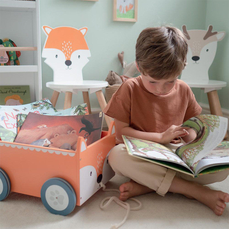 桌面收纳木质儿童桌面笔筒可爱玩具收纳箱移动小书架画笔收纳,淘宝优惠券,粉丝福利购,淘宝优惠卷