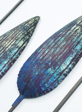 墙面壁挂复古树叶铁艺方框工业风做旧装饰品酒吧餐厅壁饰背景挂件