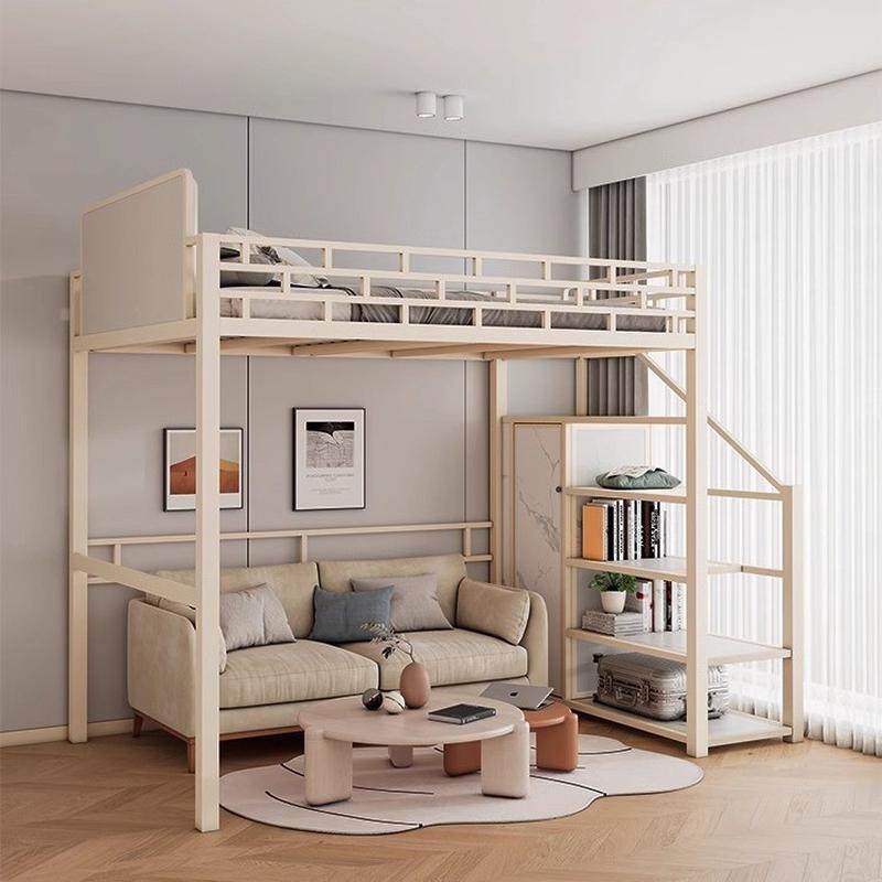 铁艺高架床单上层儿童阁楼复式二楼小户型省空间成人上下铺铁架床,淘宝优惠券,粉丝福利购,淘宝优惠卷