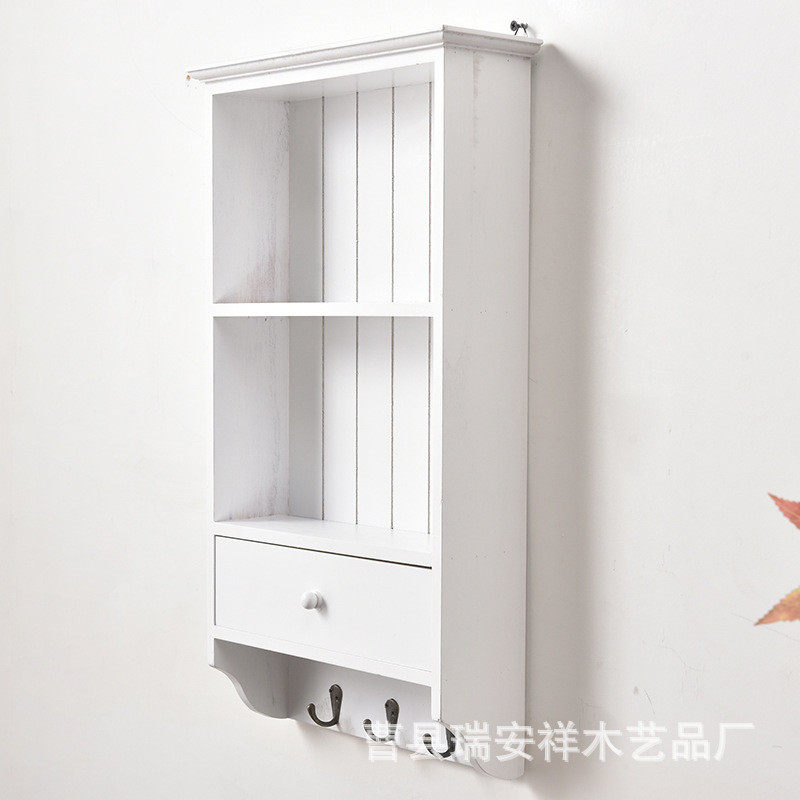 木质墙壁置物架墙上挂钩置物架客厅卧室装饰架白色壁挂收纳整理架,淘宝优惠券,粉丝福利购,淘宝优惠卷