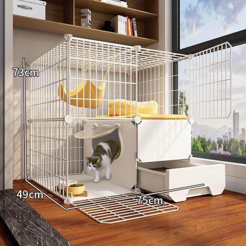 猫笼子猫砂盆家用厕所一体室内不占地小型猫窝自由空间猫别墅,淘宝优惠券,粉丝福利购,淘宝优惠卷