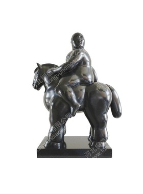 欧式人物雕塑欧美胖人铜雕胖女人抽象骑马欧式胖人物雕塑定制厂家