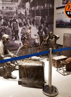 玻璃钢室内场景博物馆雕塑仿铜浮雕仿铜民俗农耕人物雕塑小品装饰