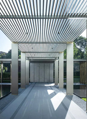 创意大型不锈钢廊架雕塑厂家耐候钢金属长廊结构户外地标性建筑