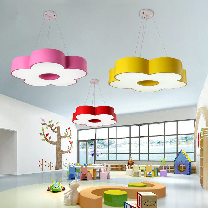花朵吊灯少儿培训机构灯母婴店儿童大厅学校幼儿园教室创意吊灯,淘宝优惠券,粉丝福利购,淘宝优惠卷