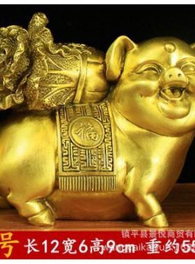 铜猪摆件铜十二生肖猪家居装饰摆设工艺品铜生肖金猪猪