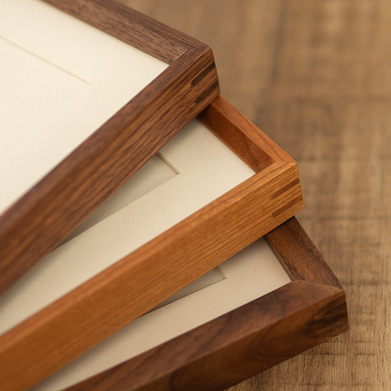 实木榫卯相框高级感黑胡桃木展示框打印相片木质画框桌面摆件摆台,淘宝优惠券,粉丝福利购,淘宝优惠卷