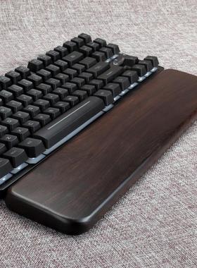 紫光檀黑檀机械键盘实木托护腕手腕垫托托87鼠标掌手托ikbc木质托