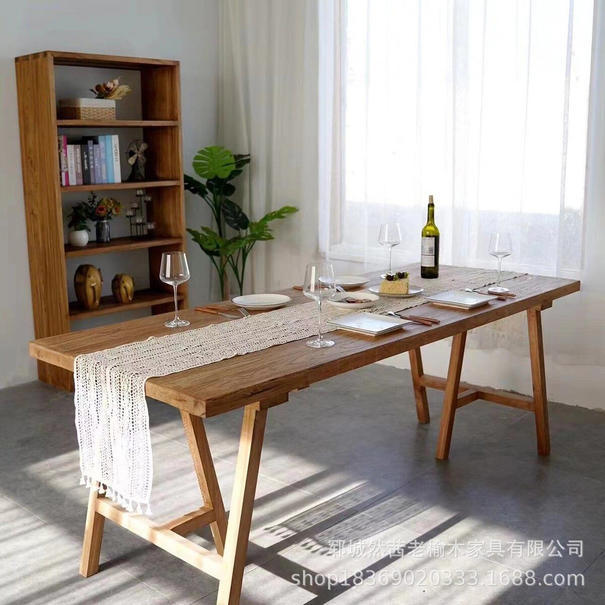 老榆木茶桌阳台围炉煮茶桌长方形便捷可折叠喝茶烧烤桌椅火锅桌,淘宝优惠券,粉丝福利购,淘宝优惠卷