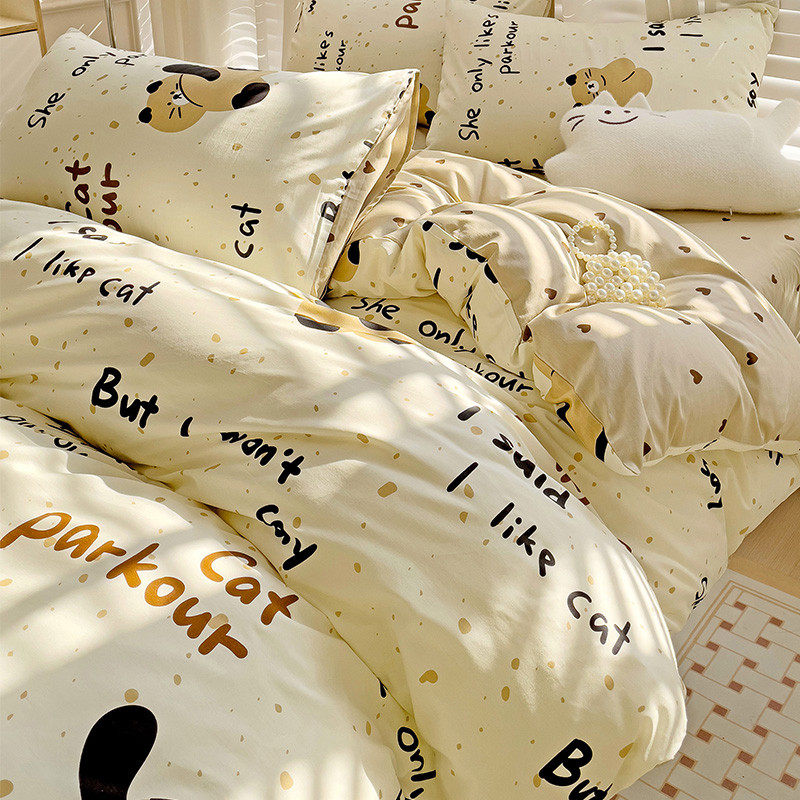 卡通床上四件套100全棉纯棉被套罩儿童床单人学生宿舍三件套床品4,淘宝优惠券,粉丝福利购,淘宝优惠卷