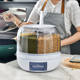 Fen grid rice bucket rotating grain storage box insect-proof moisture-proof rice storage tank household press rice bucket