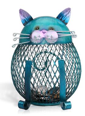 工艺品小猫钱创意家居罐摆件现代金属小猫装饰摆件工艺品