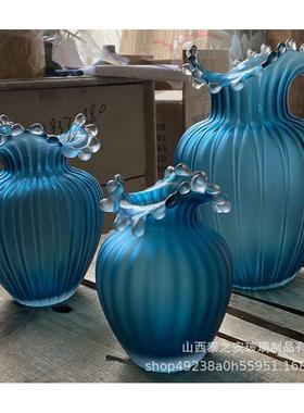 北欧ins风格轻奢网红器水养红玫瑰摆件客厅插花玻璃水培透明