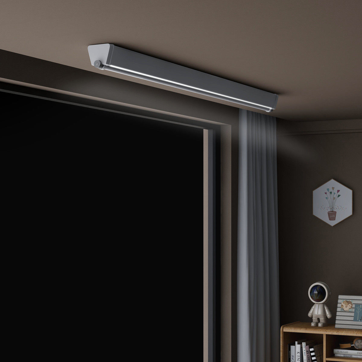 单杆电动晾衣架隐藏嵌入式小户型窗帘盒自动升降晾衣机隐形侧东龙,淘宝优惠券,粉丝福利购,淘宝优惠卷