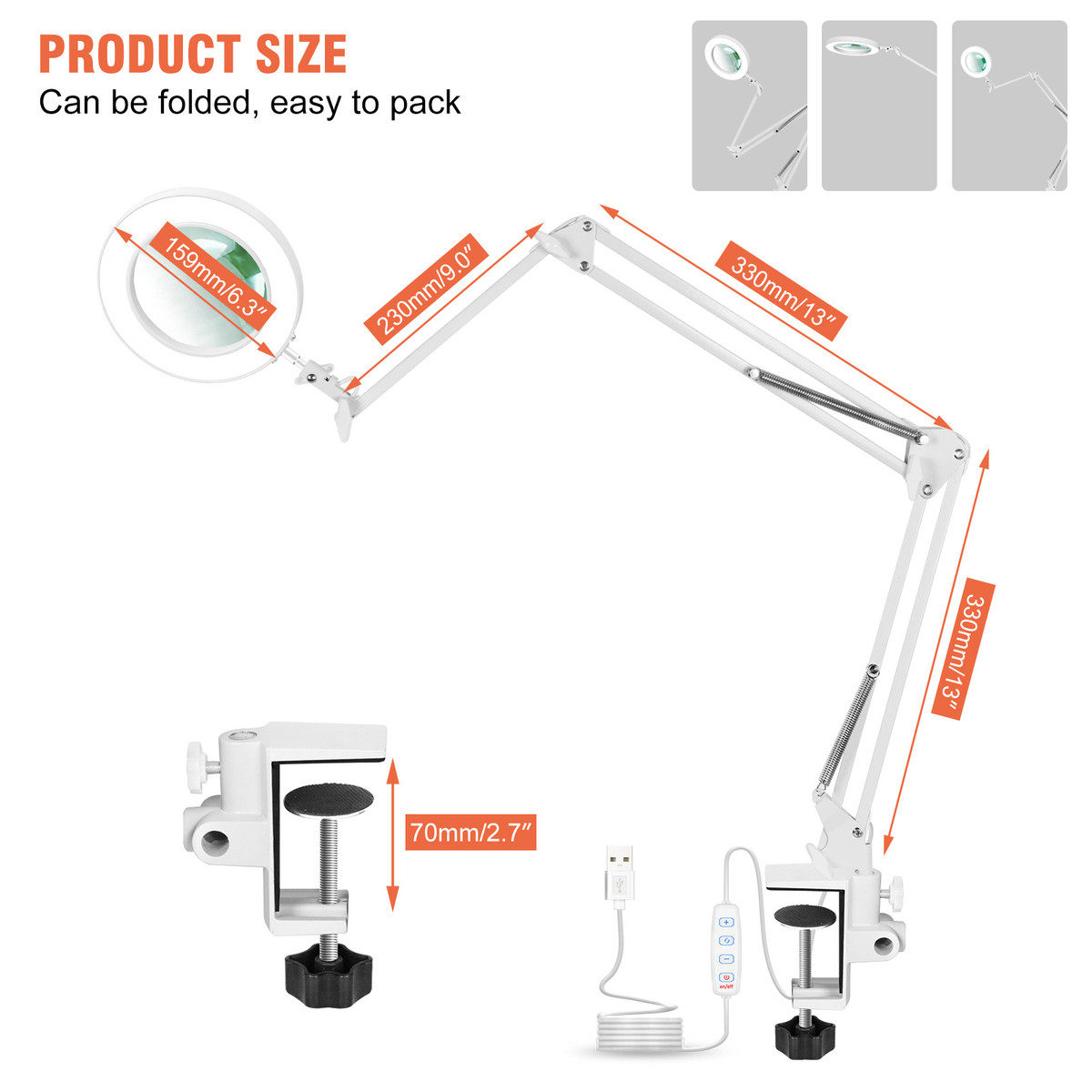 美式焊接长臂阅读灯刺绣美容美甲led夹子式维修灯放大镜护眼台灯,淘宝优惠券,粉丝福利购,淘宝优惠卷