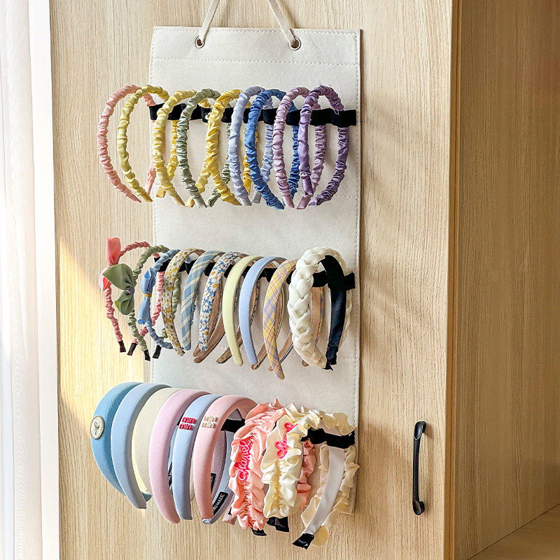 爆款！发箍收纳神器壁挂大容量上墙儿童发箍饰品挂袋家用眼镜发饰,淘宝优惠券,粉丝福利购,淘宝优惠卷