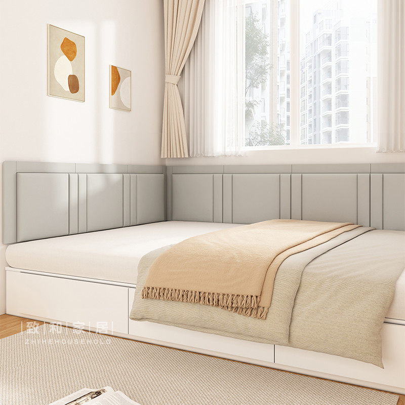 猫抓皮榻榻米软墙围护墙防撞床头软靠背垫炕围子墙贴床围挡板,淘宝优惠券,粉丝福利购,淘宝优惠卷