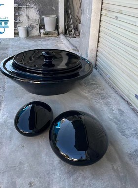 热销户外大型玻璃钢循环流水创意庭院别墅摆件造景水滴鹅卵石工艺