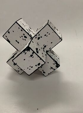 轻奢现代客厅茶几艺术品家居马毛纹几何摆件电新视柜样板间书房