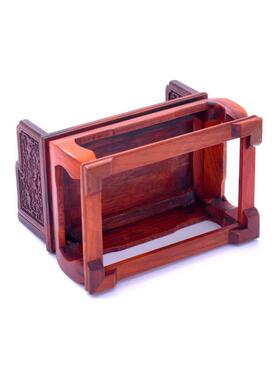 红木工艺品明清微缩小家具酸枝微型宝座浮雕太师椅摆件