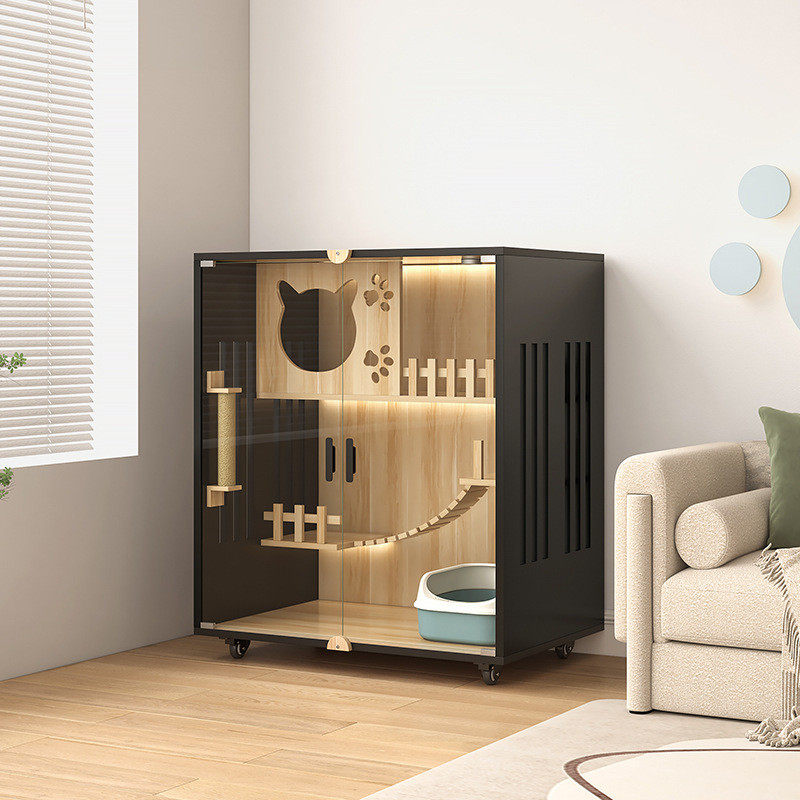 猫别墅猫咪房子猫屋家用室内猫猫笼子超大自由空间实木猫舍猫窝柜,淘宝优惠券,粉丝福利购,淘宝优惠卷