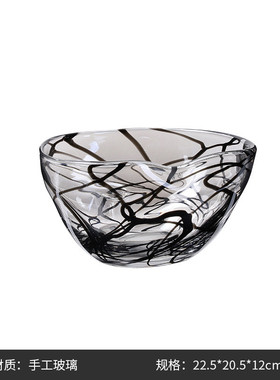 现代轻奢玻璃花瓶不规则线条抽象展厅别墅客厅餐桌高级感家居摆件