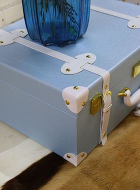 热销软装收纳箱手提箱欧式儿童房装饰摆件衣帽间样板房卖场展示整