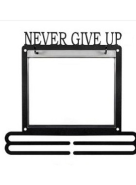 金属壁挂式铁艺奖牌挂钩奖牌架悬挂式展示架方形架带号码布架墙饰