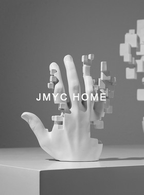 现代创意抽象树脂摆件书房样板房间客厅电视柜玄关简约装饰工艺品