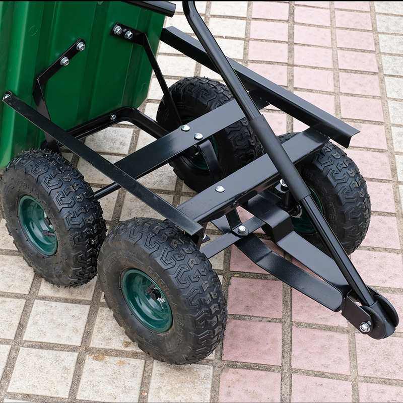 四轮塑料翻斗车手拉车平板车拖车拉货车小推车农用推货搬运车家用,淘宝优惠券,粉丝福利购,淘宝优惠卷