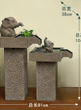 w~户外鱼池景庭院落地大水景室外成品鱼缸流水摆件循环水水系造景