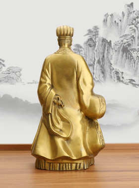 热销杨铜记铜孔明批发铜器摆件厂家诸葛亮工艺品摆件