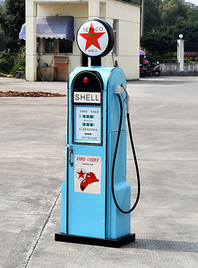 书柜复古老式加油机装饰柜创意家居酒柜欧式客厅餐厅陈列收纳柜