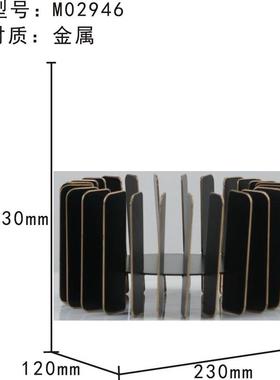 现代简约金属烛台米兰书房大厅桌面电视台摆件试试轻装饰品