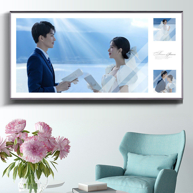 jih3寸水晶婚纱照放大挂墙洗照片做成相框床头结婚照48批发,淘宝优惠券,粉丝福利购,淘宝优惠卷