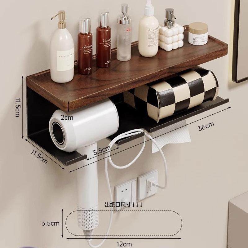 胡桃木置物架厕纸盒浴室厕所纸巾盒免打孔洗手卫生间卫生纸手纸盒,淘宝优惠券,粉丝福利购,淘宝优惠卷