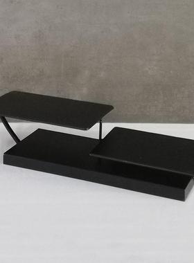 中式铁架柜台盆景前台双层客厅售楼处公司装修景观铁艺装饰摆件