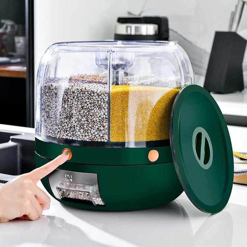 防潮家用杂粮放储防虫装大米桶密封米收纳盒米箱旋转新款2024,淘宝优惠券,粉丝福利购,淘宝优惠卷
