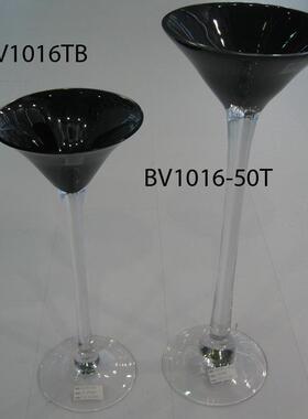bbglass保北玻璃黑色白色宴会鸡尾酒杯花瓶现代家居高脚婚庆摆件